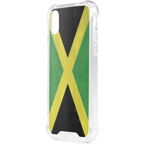 Jamaica Flag Distressed iPhone XS Clear Case